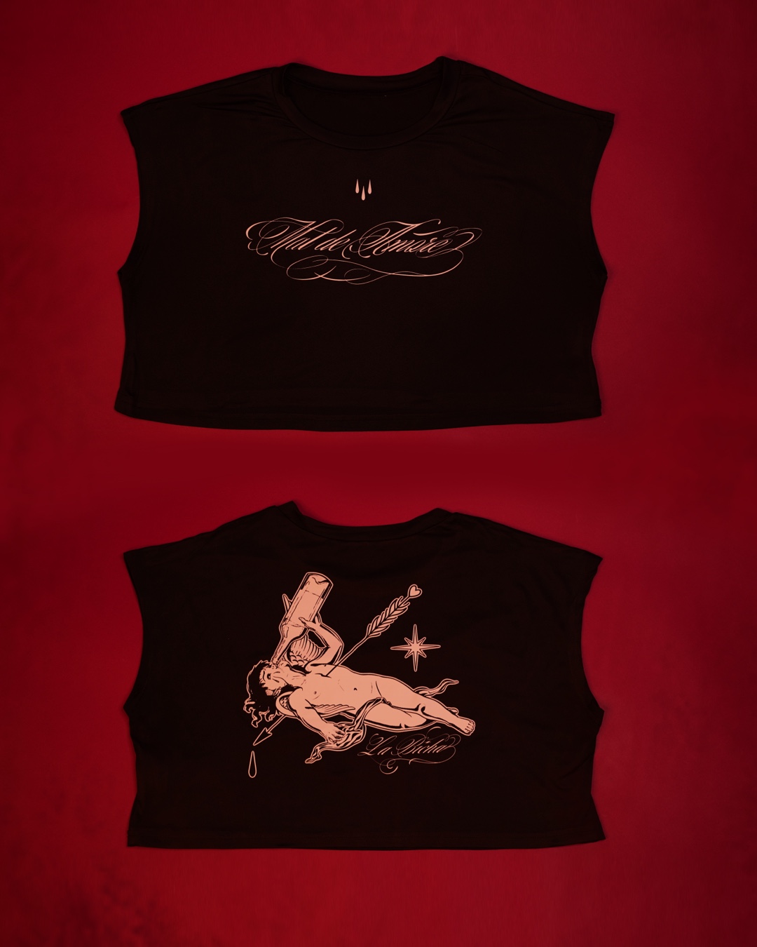 Crop Top 'Mal de Amore' - Manga corta