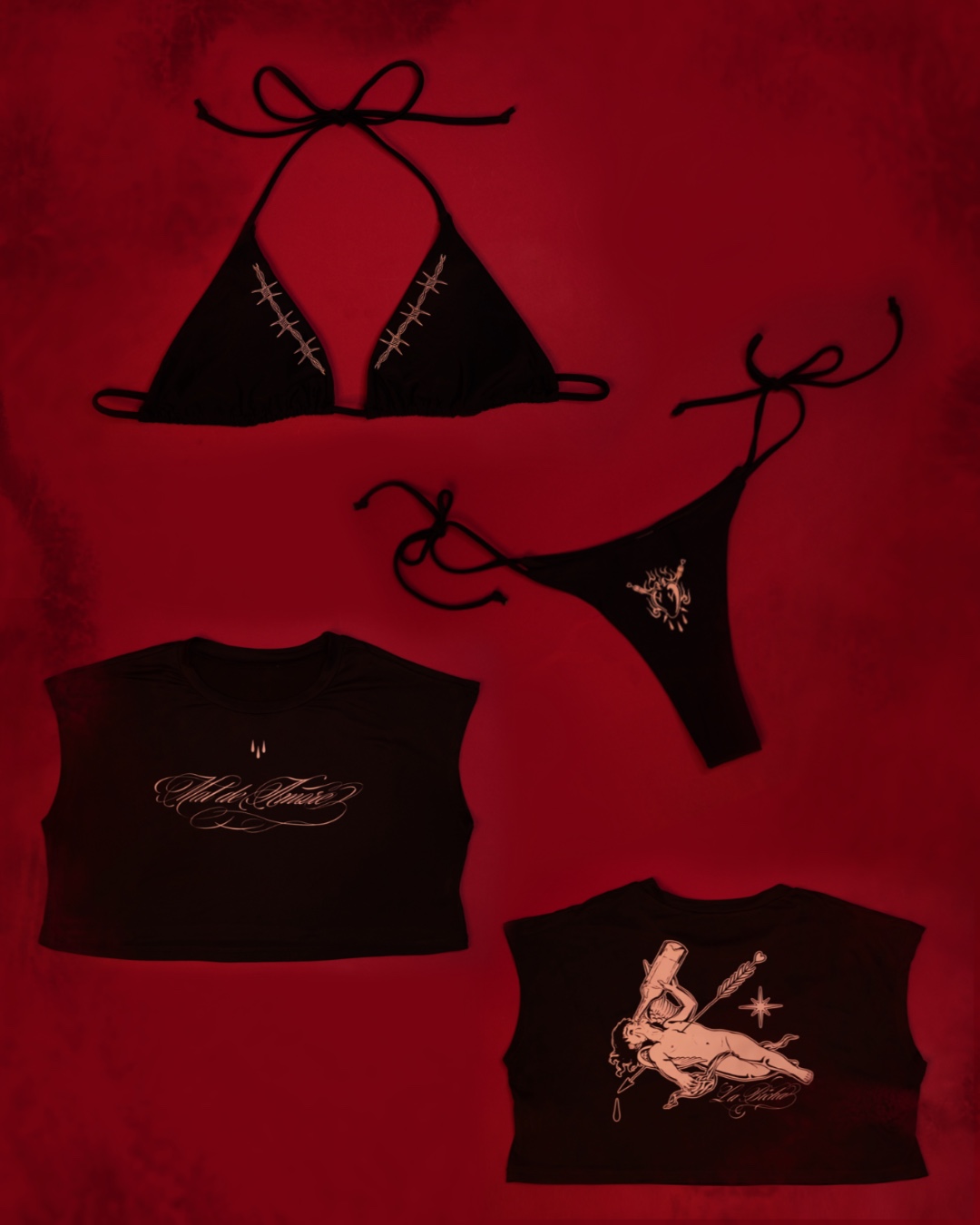 Bikini + Crop Top - Manga corta